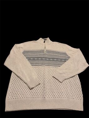 Oscar De La Renta Half Zip Sweater